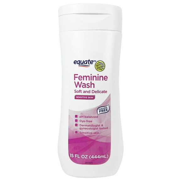 Equate Feminine Wash for Sensitive Skin, Soft and Delicate, 15 fl oz